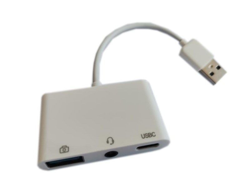Adaptador Hub 3 En 1 Usb A Usb-c Auxiliar 3.5mm Usb3.0Adaptador Hub 3 En 1 Usb A Usb-c Auxiliar 3.5mm Usb3.0-0