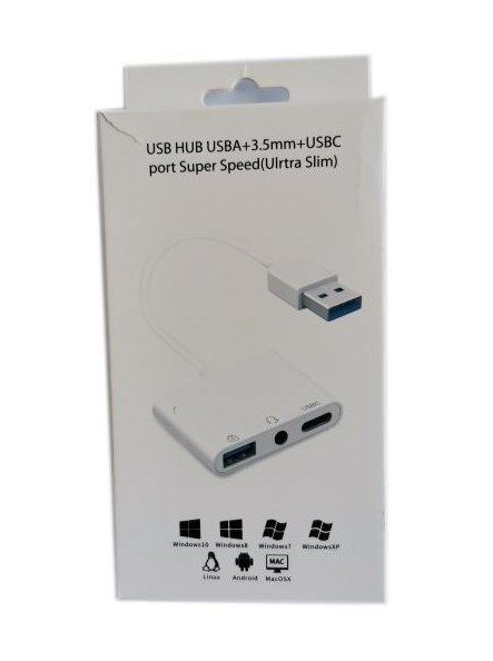 Adaptador Hub 3 En 1 Usb A Usb-c Auxiliar 3.5mm Usb3.0Adaptador Hub 3 En 1 Usb A Usb-c Auxiliar 3.5mm Usb3.0-1