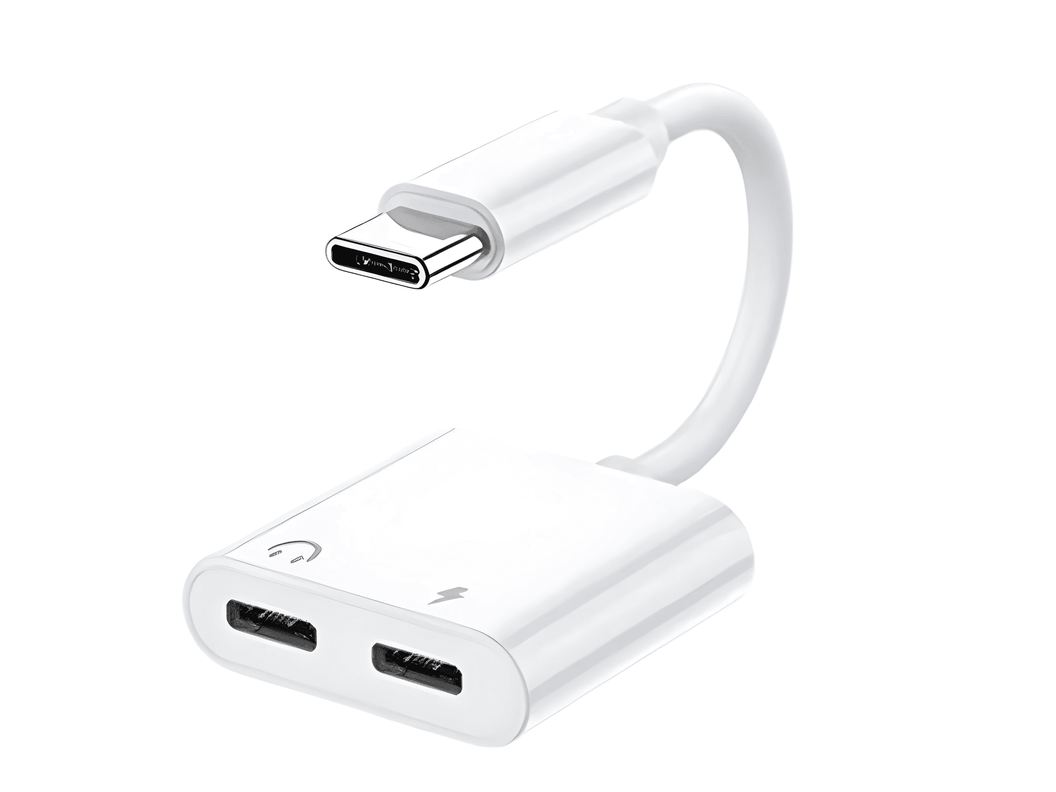 Adaptador Convertidor Conector 2 en 1 Audio TypeC 3.5mm IRM-0