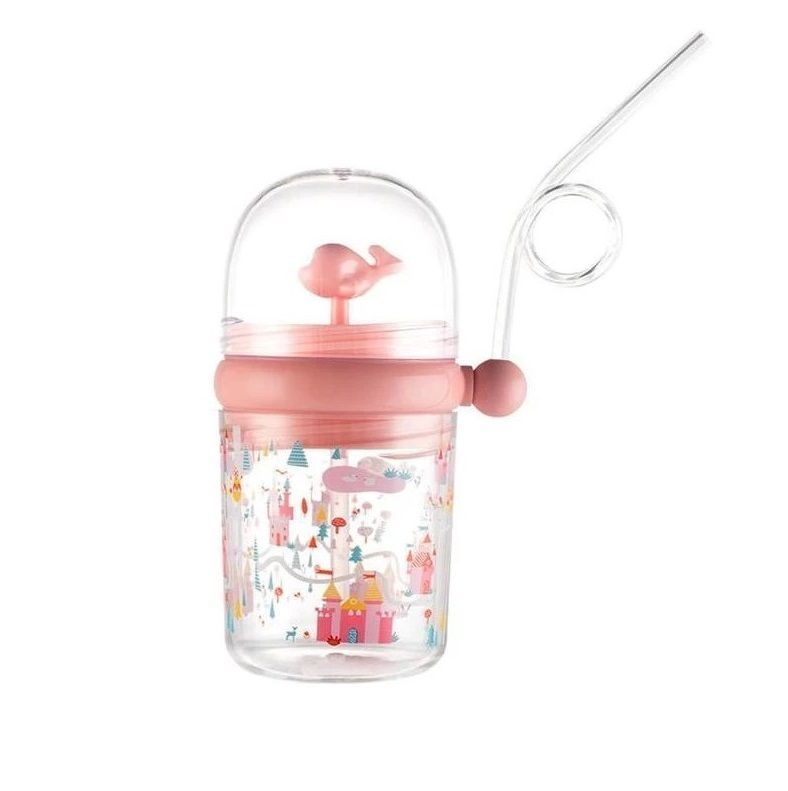 Botella Termo Chico Infantil Beber Agua Niño 250 Ml Bombilla-0