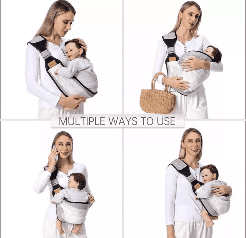 Portabebé Cangurera Ajustable Ergonómico Fular Multiposición-5