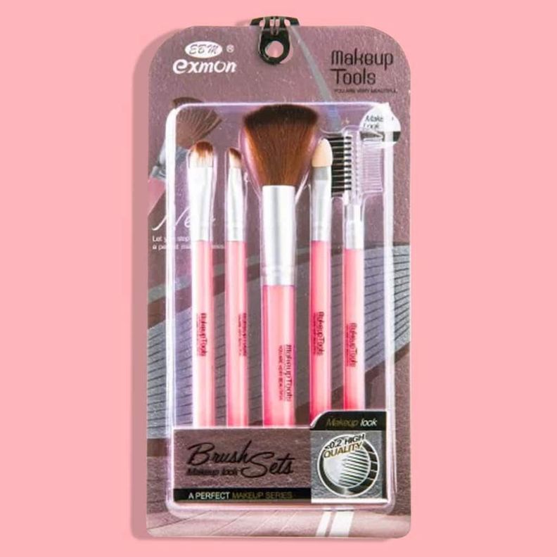 Set 5 Brochas Maquillaje Pinceles Cepillo Pestaña Ojo Ceja-1