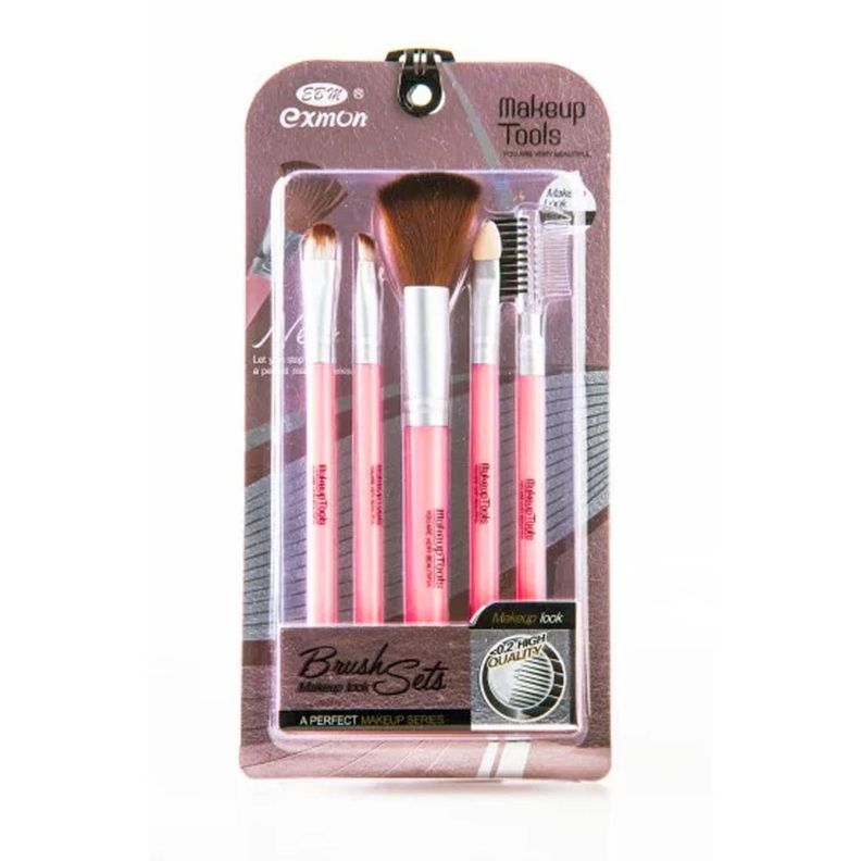 Set 5 Brochas Maquillaje Pinceles Cepillo Pestaña Ojo Ceja-0