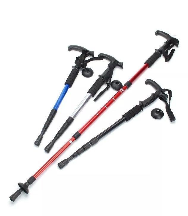 Bastón Senderismo Trekking 3 Tramos Regulable Mango Antishoc-4