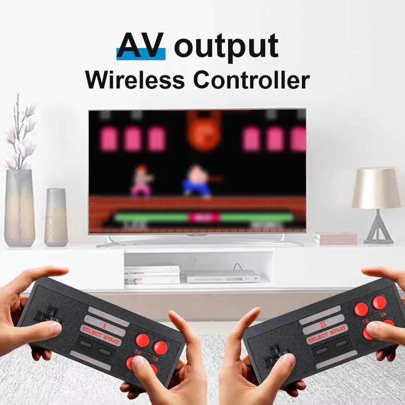 Mini Consola 620 Juegos Retro Salida AV Para TV 2 Mandos-6