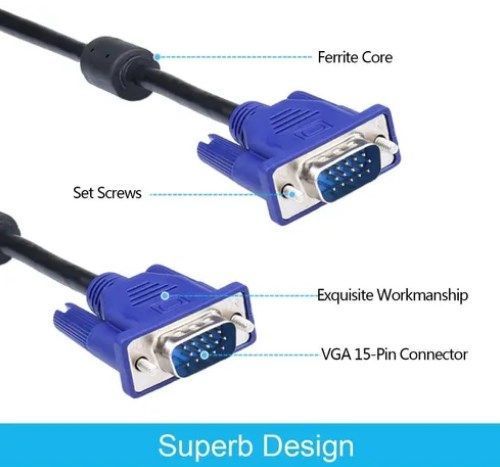Cable Vga 3 Metros Macho Macho Video Monitor Pc Proyector-2