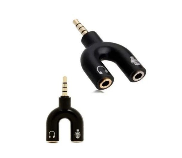 Splitter 3.5mm Adaptador Audio Plug Microfono Audifono Pc-2