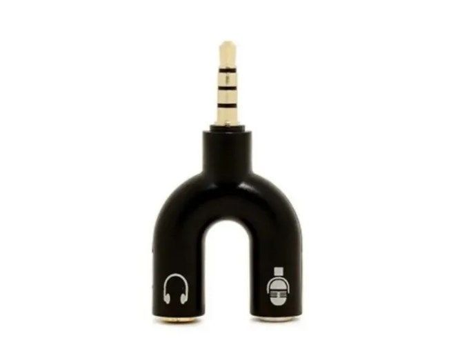 Splitter 3.5mm Adaptador Audio Plug Microfono Audifono Pc-1