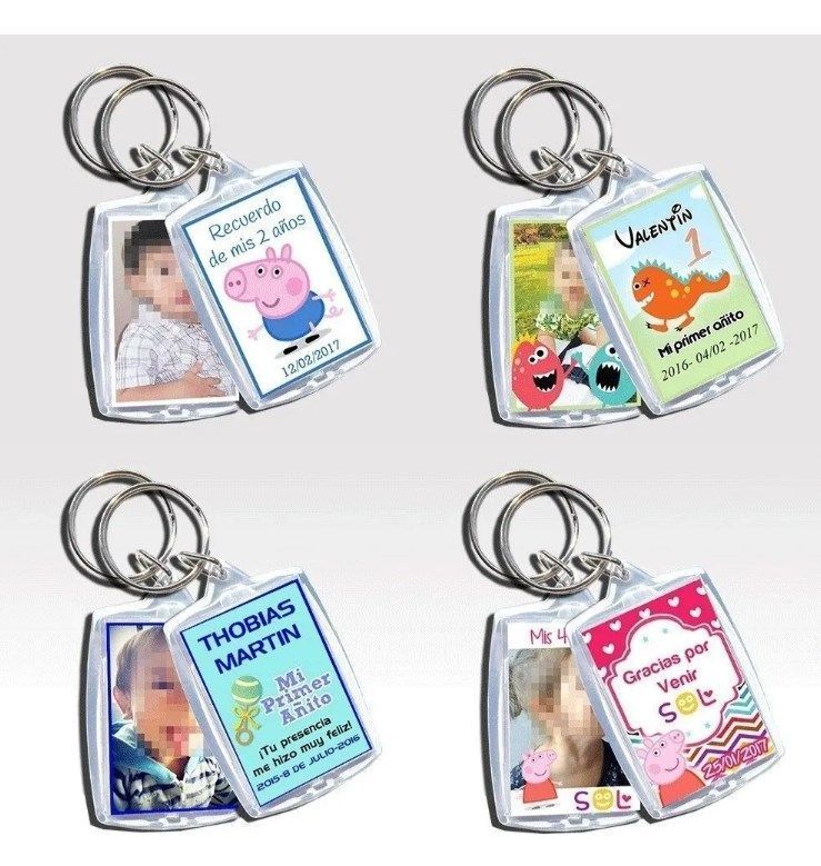 Pack 50 Llaveros Acrílico Rectangular Portafoto Publicitario-3