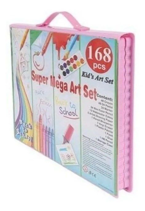 Set Maleta Arte 168 Piezas Lápices Pintura Colorear Dibujar-4