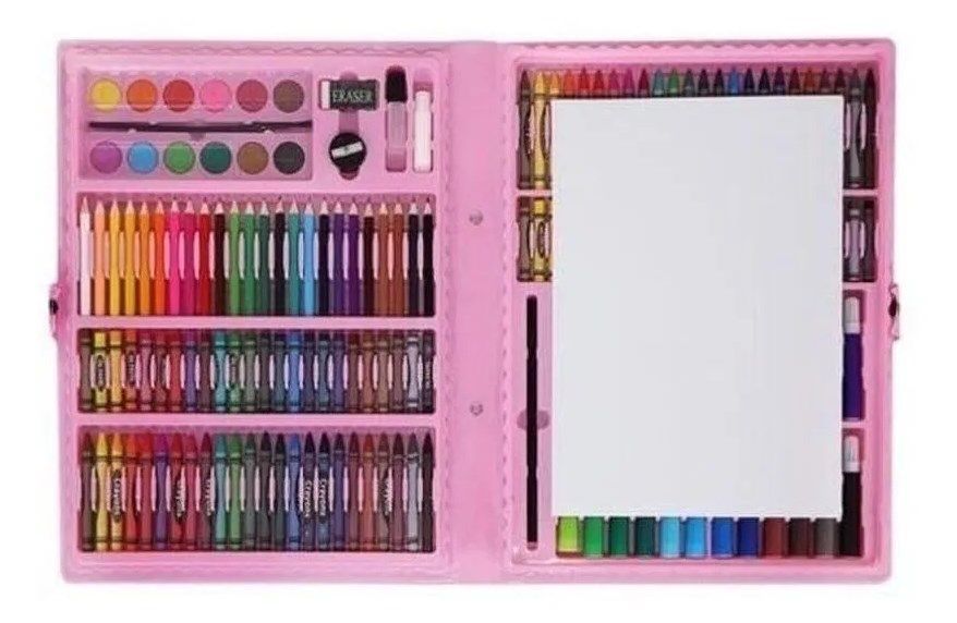 Set Maleta Arte 168 Piezas Lápices Pintura Colorear Dibujar-2