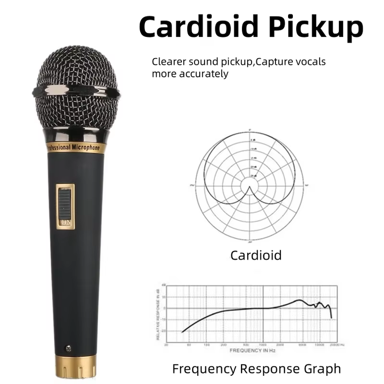 Microfono Alambrico Karaoke Profesional Canto Cardioide Voz-5