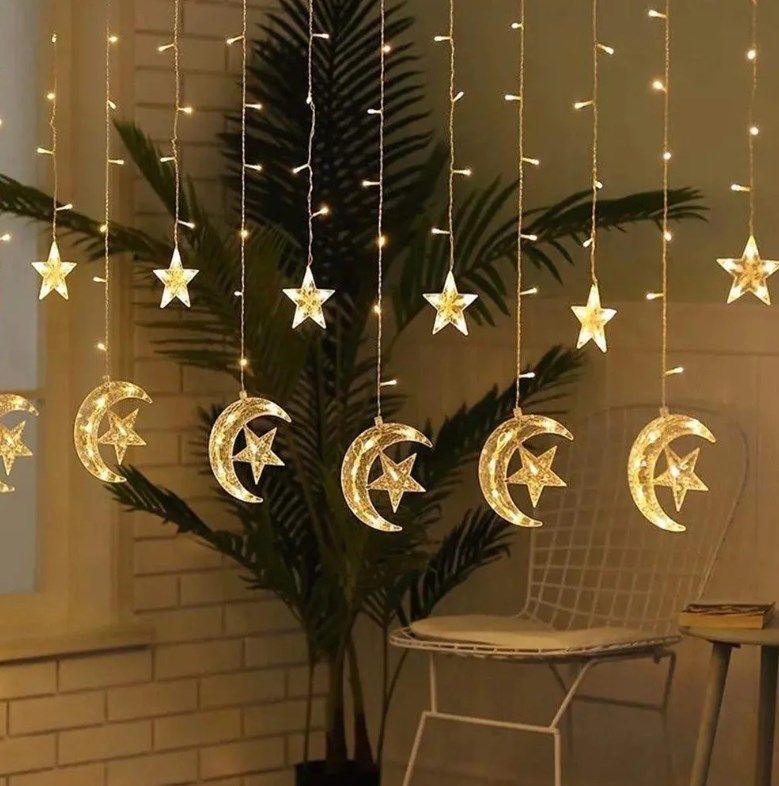 Luces Estrella Luna Guirnalda 138 Led Color Enchufe 2,5 Mts-3