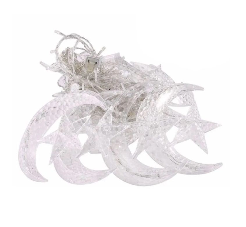 Luces Estrella Luna Guirnalda 138 Led Color Enchufe 2,5 Mts-0