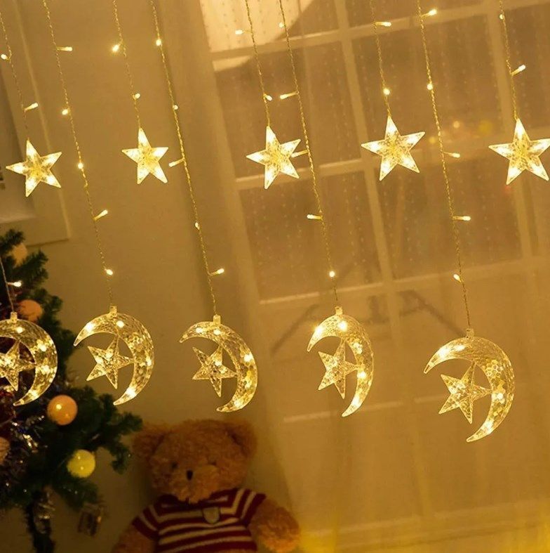 Luces Estrella Luna Guirnalda 138 Led Color Enchufe 2,5 Mts-4