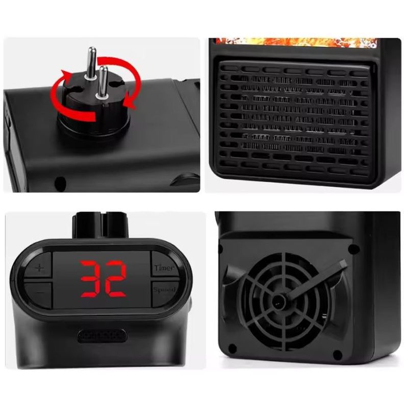 Calefactor Calentador Eléctrico Estufa 1000w Control Remoto-7