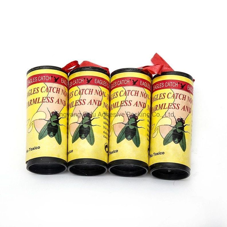 Pack 4 Cinta Atrapa Moscas Tubos Trampa Pegamento Insectos-0