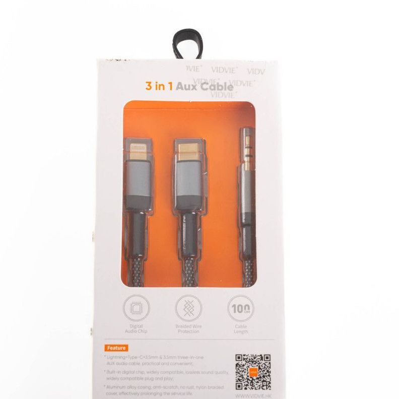 Cable Audio Vidvie USBC Lightning Celular Iphone Jack 3.5mm-1