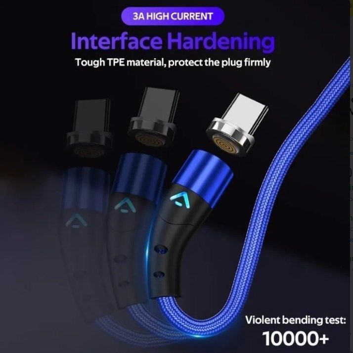 Cable Magnético Usb 3 En 1 Premium 1 Metro Carga Rapida 2.1a-6