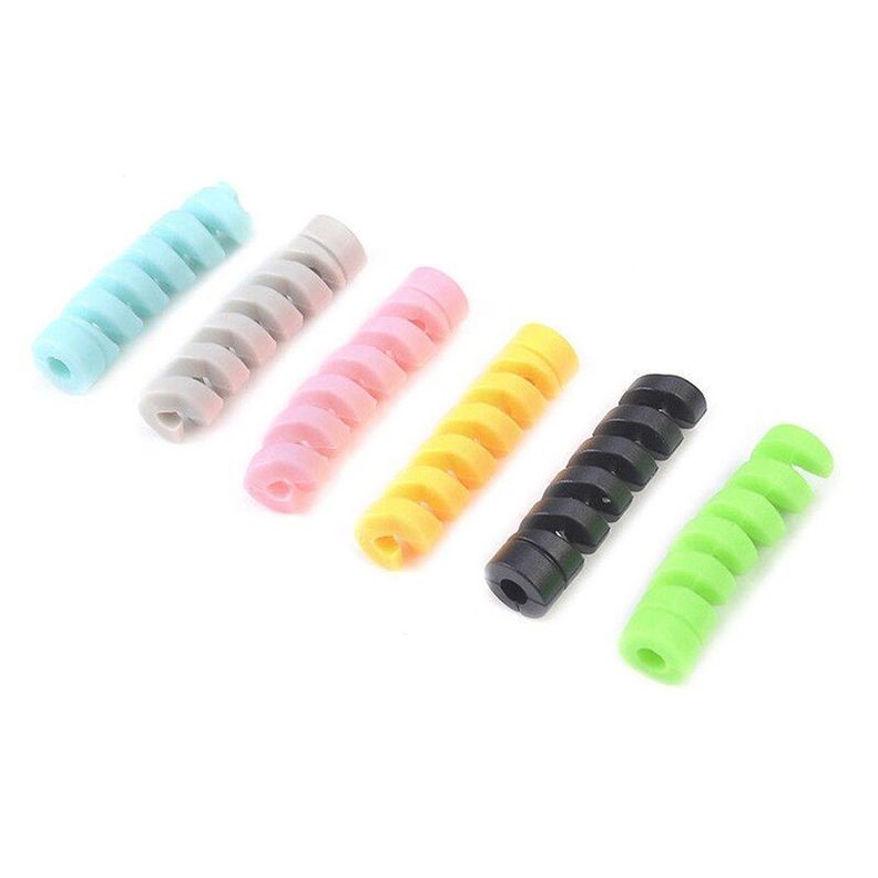 Pack 4 Protectores Para Cable Colores Surtidos Buena Calidad-0