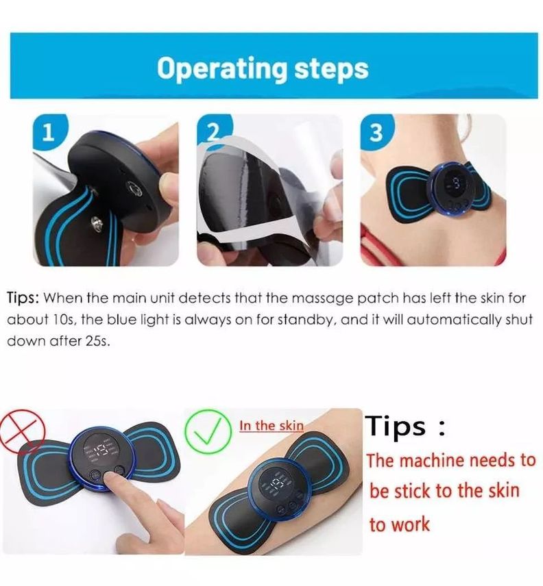 Mini Masajeador Eléctrico USB Portátil Estimula Todo Cuerpo-4