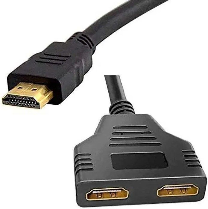 Cable Tipo Hdmi 1 Macho A Doble 2 Hembra Adaptador-3