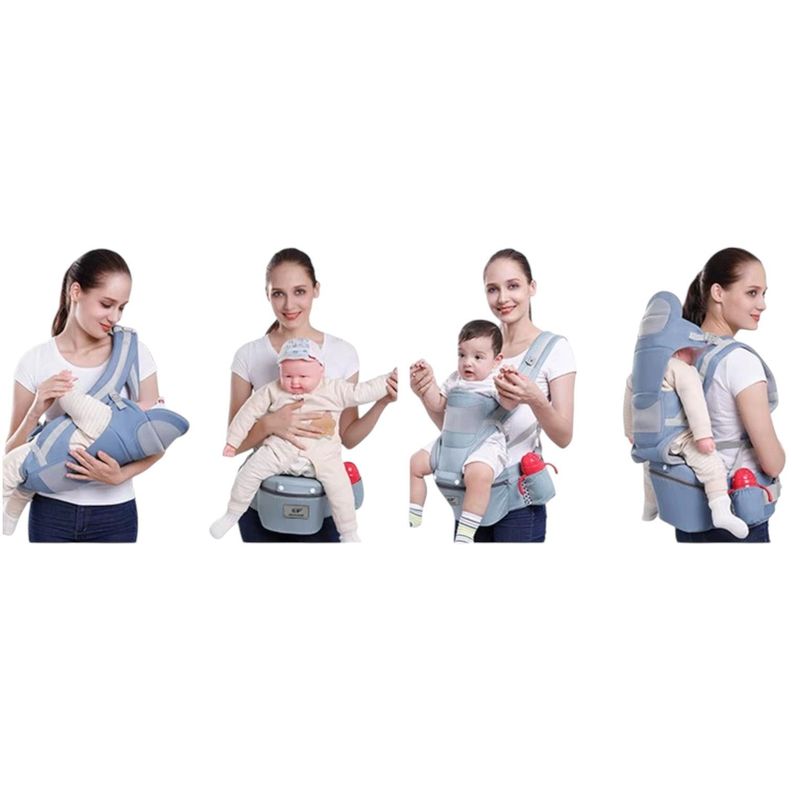 Cangurera Portabebés Ergonómico 3 en 1 Soporte Lumbar Seguro-2