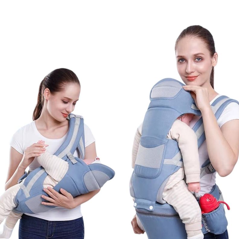 Cangurera Portabebés Ergonómico 3 en 1 Soporte Lumbar Seguro-6