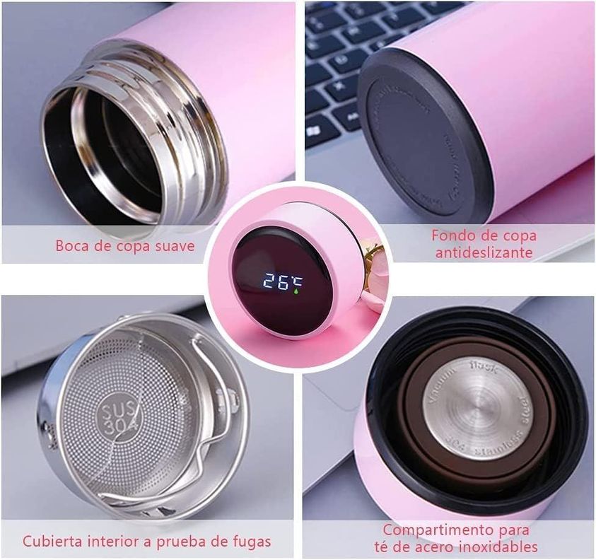 Termo Inteligente Vaso Agua Caliente Mug Termico Digital 500-7
