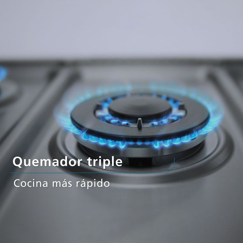 Encimera de Empotrar a Gas 60 cm Inoxidable Mabe CMG6044LD-1-7