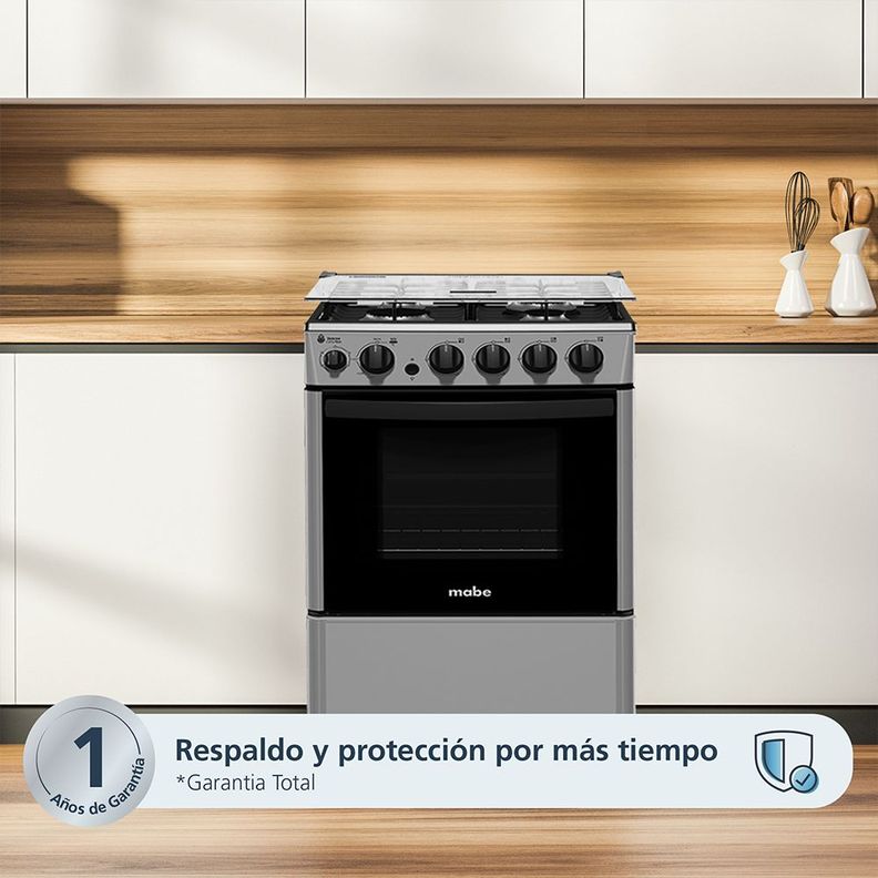 Cocina de Piso a Gas 55 cm Silver Mabe CMC5530AG1-3