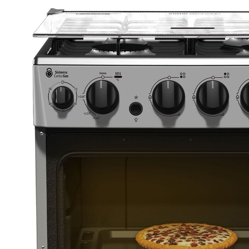 Cocina de Piso a Gas 55 cm Silver Mabe CMC5530AG1-9