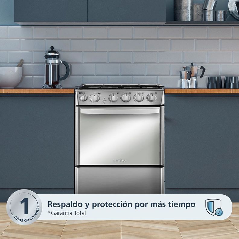 Cocina de Piso a Gas 55 cm Inox Mabe CMC5540FX1-2