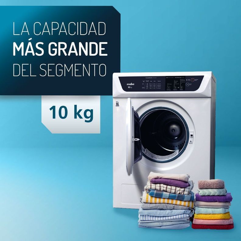 Secadora Eléctrica 10kg Blanca Mabe Sem101bdby-1
