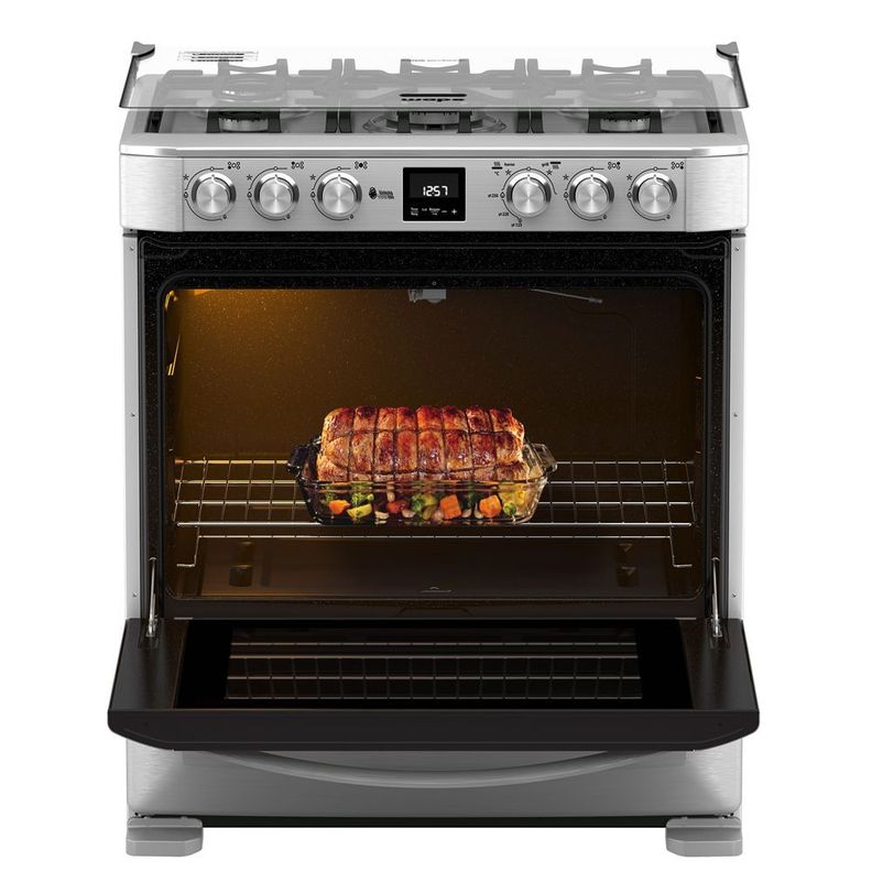 Cocina De Piso A Gas 76cm Inox Mabe Andes7670fx1-1