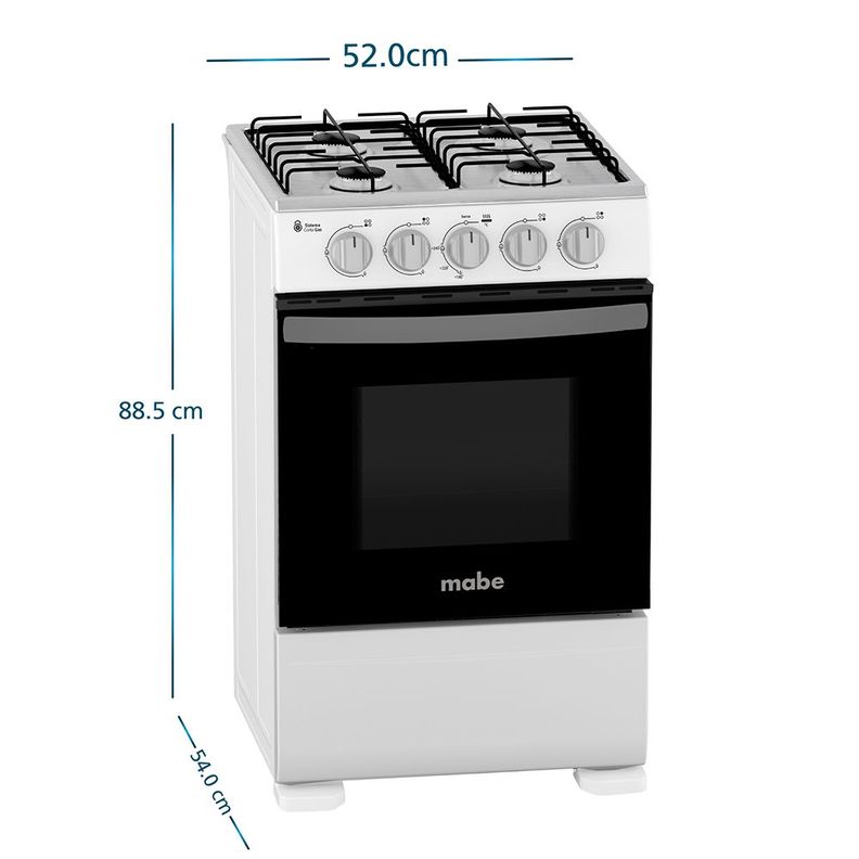 Cocina de Piso a Gas 51 cm Blanco Mabe CMC20ABX-7-1