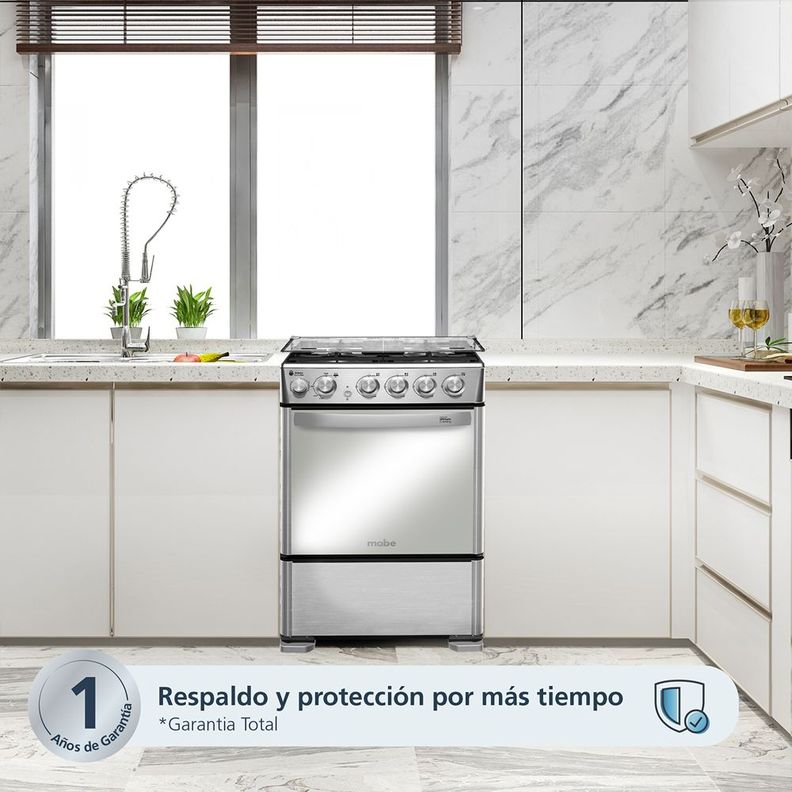 Cocina de Piso a Gas 55 cm Inox Mabe CMC5540FX0-3