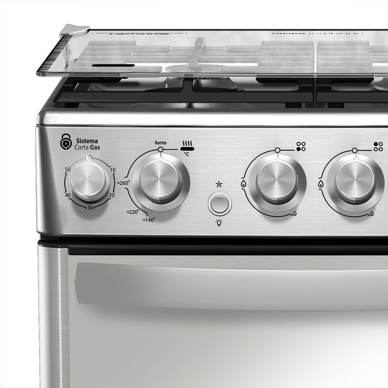 Cocina de Piso a Gas 55 cm Inox Mabe CMC5540FX0-7