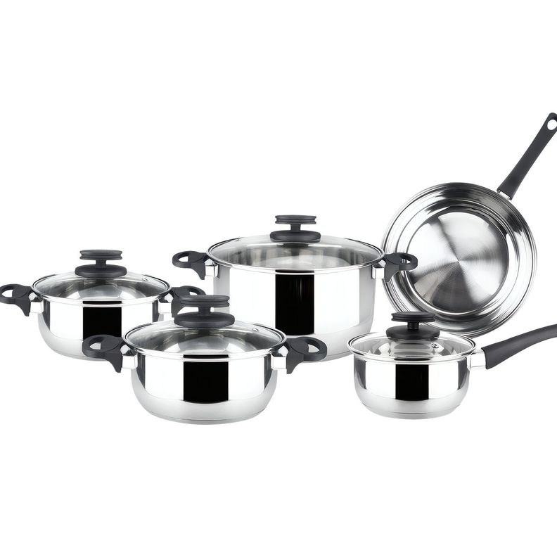 Bateria de Cocina Magefesa Style 9 Piezas Acero Inoxidable Plateado