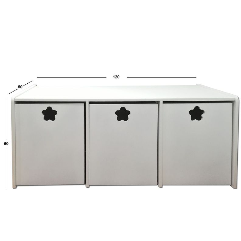Juguetera 3 M Blanco Flor-2