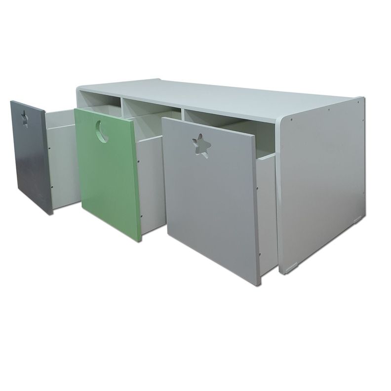 Juguetera 3 M Verde Gris-0