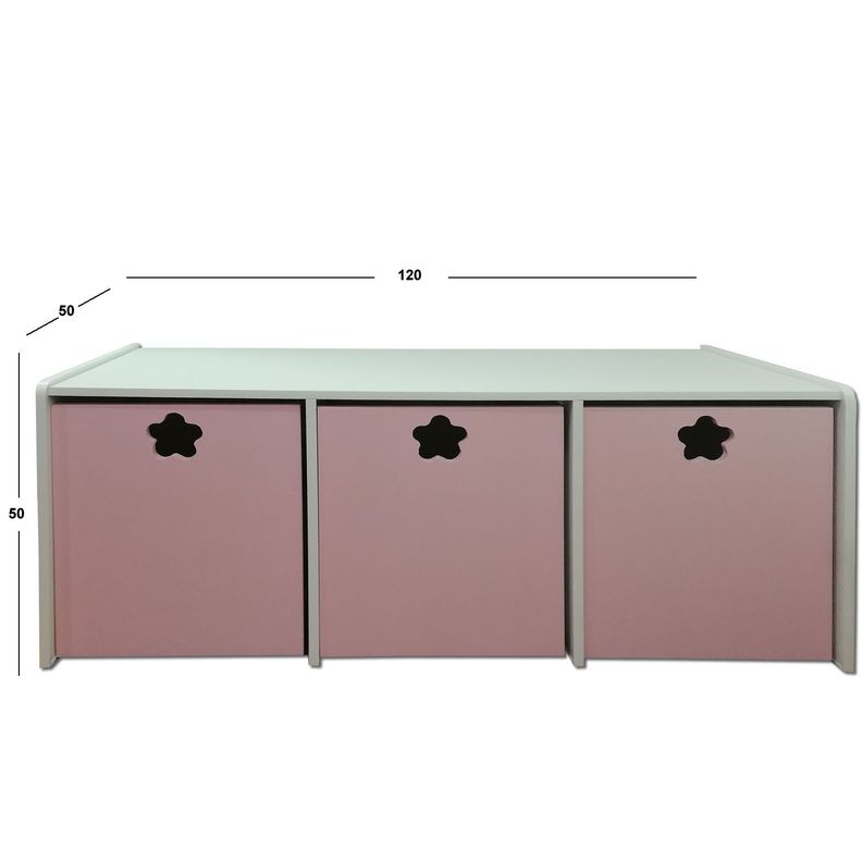 Juguetera 3 M Rosado Flor-3