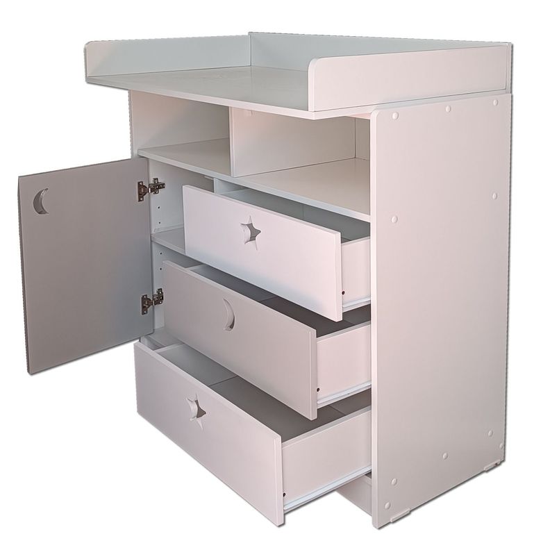 Comoda Mudador Blanco Gris-2