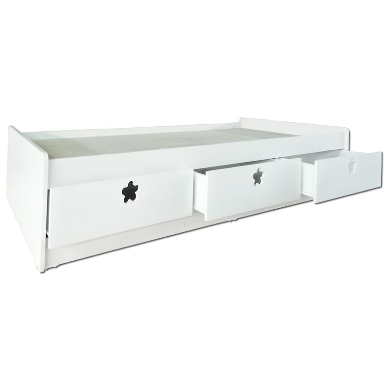 Cama 3 C Blanca Flor 1 Blanco