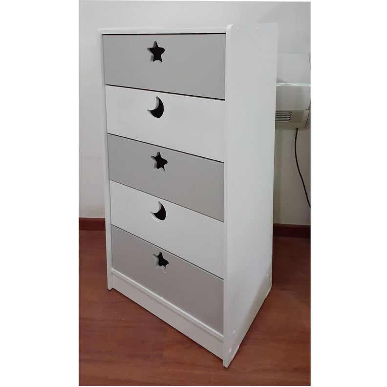 Cajonera 5 C Blanco Gris-3