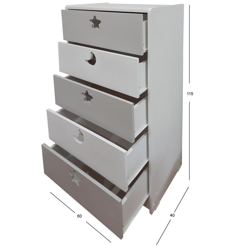 Cajonera 5 C Blanco Gris-2