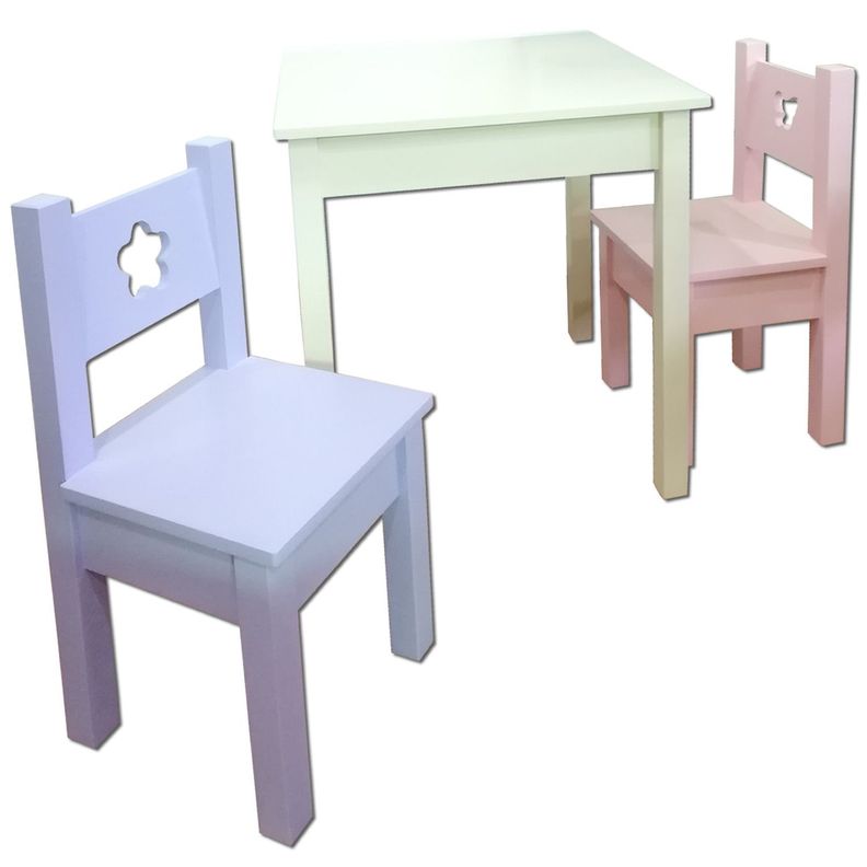 Mesa 2 sillas Crema Lila-2