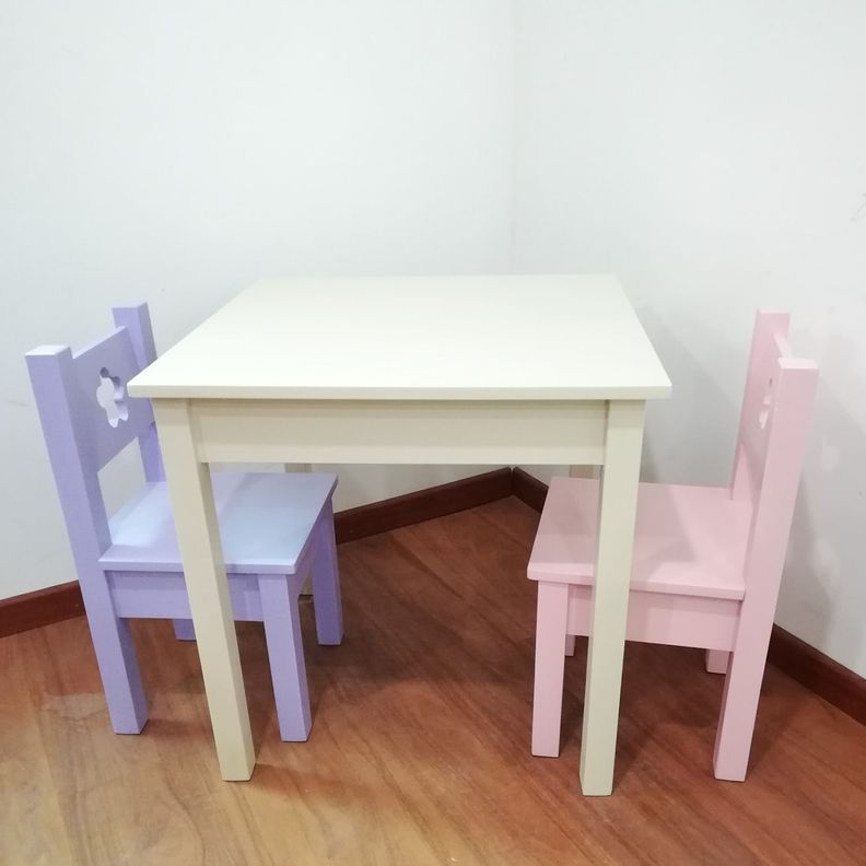 Mesa 2 sillas Crema Lila-3