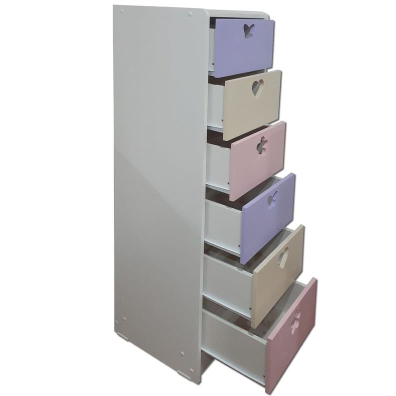 Cajonera 6 C Crema Lila Slim-2