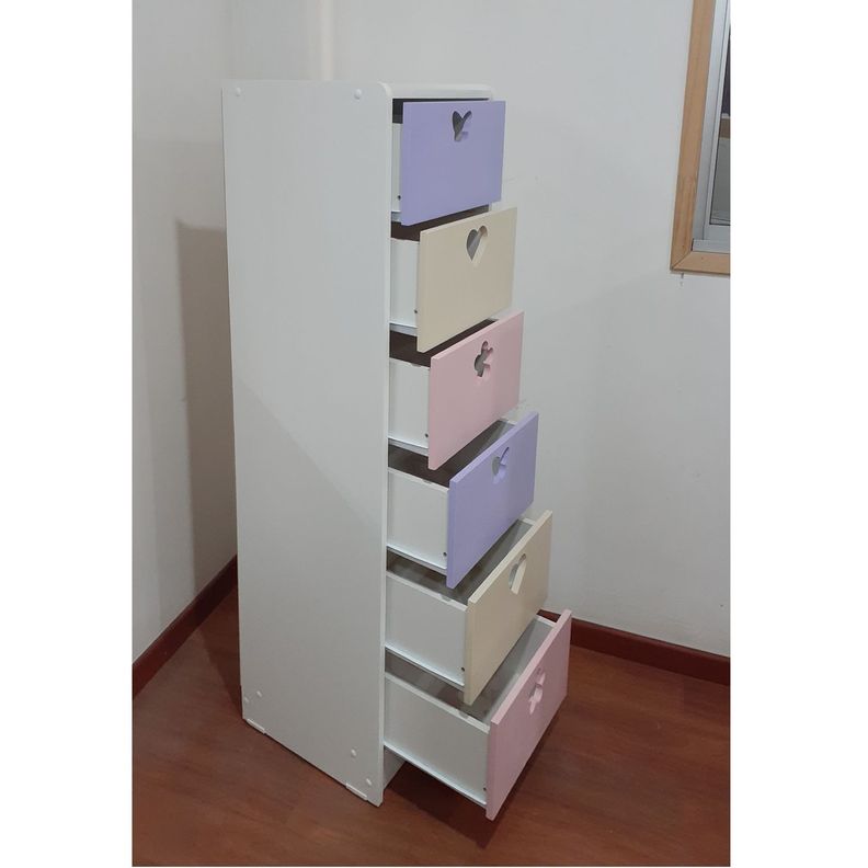 Cajonera 6 C Crema Lila Slim-4